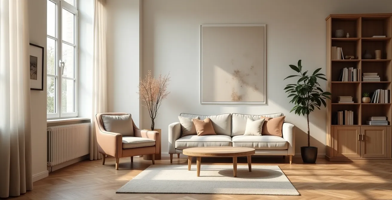 Cabinet de psychologue français avec ambiance chaleureuse et apaisante