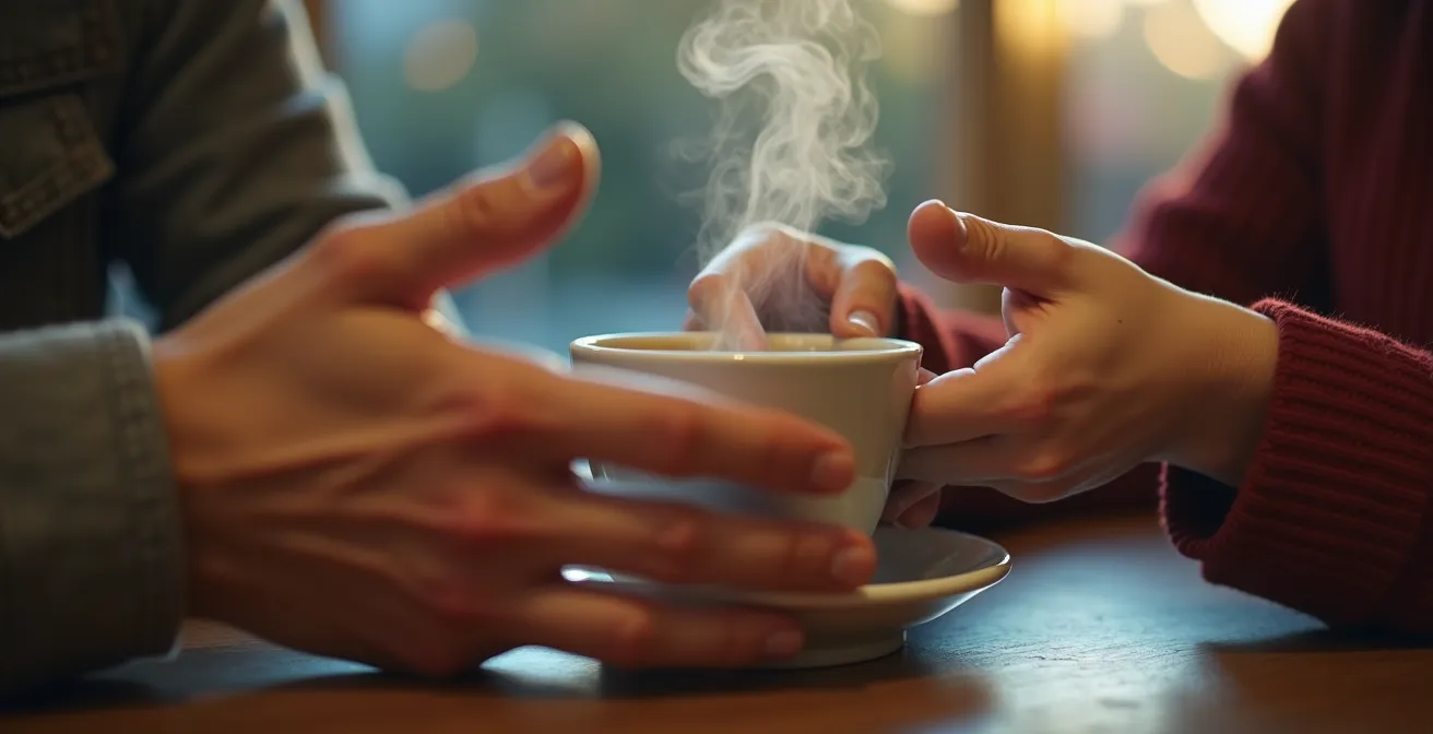 Détail macro sur des mains expressives en pleine conversation animée