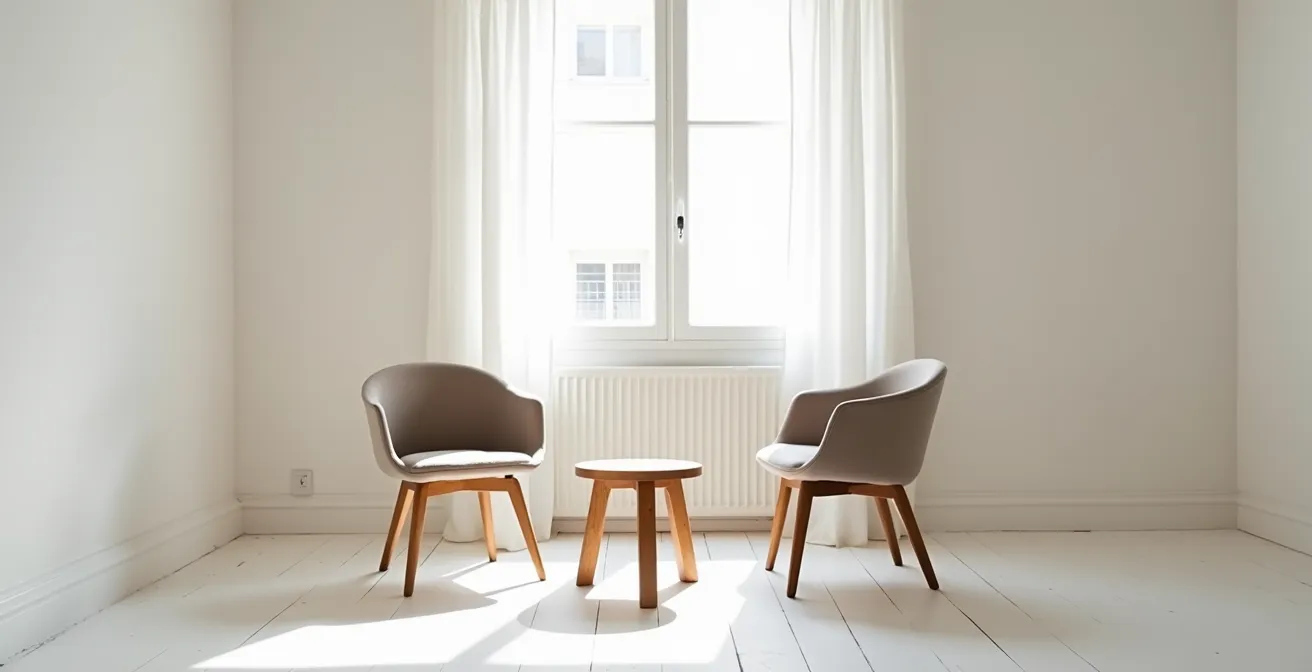 Balance métaphorique représentant l'équilibre entre compromis sains et sacrifices toxiques