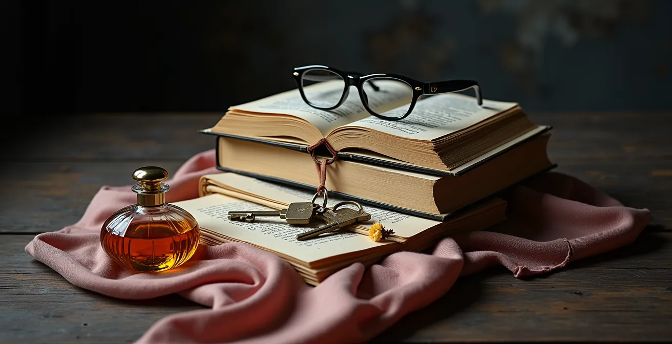 Représentation symbolique des différents niveaux d'attraction dans un couple à travers des objets du quotidien français