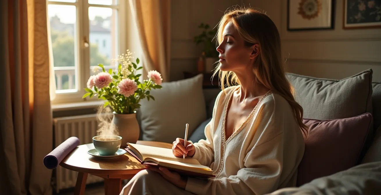 Personne pratiquant une activité personnelle épanouissante pour nourrir son propre bien-être