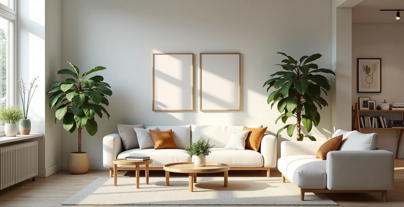 Représentation visuelle des trois piliers de compatibilité dans un couple, symbolisés par un intérieur harmonieux.